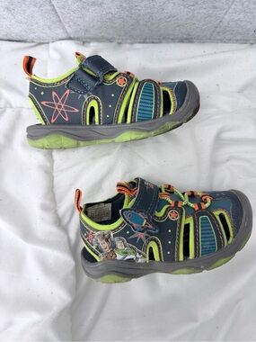 Kids Navy and Lime Closed-Toe Sandals - Toy Story Design